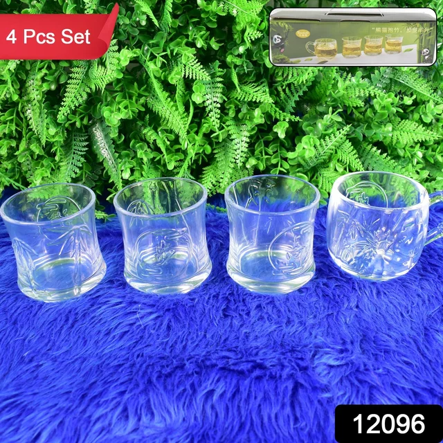 Glass Drinkware Set – 4-Piece Mugs & Tumblers | TableNest