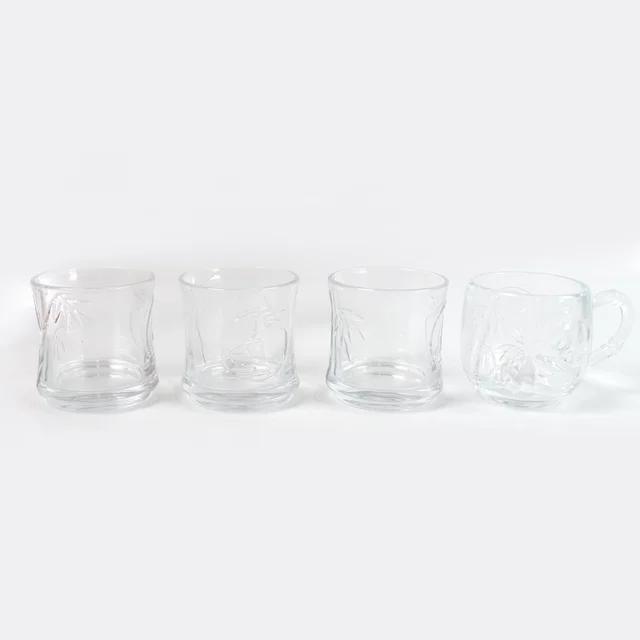 Glass Drinkware Set – 4-Piece Mugs & Tumblers | TableNest