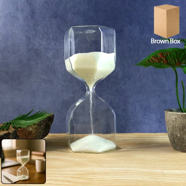 Glass Hourglass Timer – Elegant 2.5-Minute Visual Focus Timer