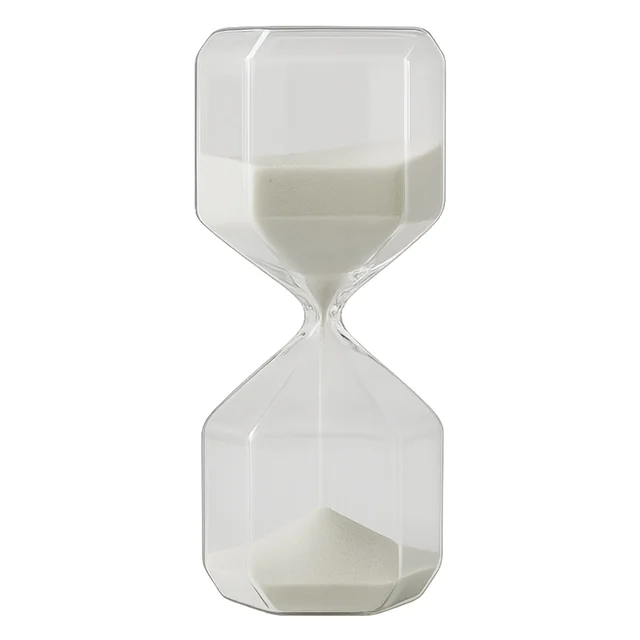 Glass Hourglass Timer – Elegant 2.5-Minute Visual Focus Timer
