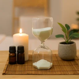 Glass Hourglass Timer – Elegant 2.5-Minute Visual Focus Timer