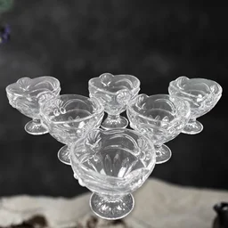 Glass Ice Cream Cups – Elegant Dessert Serving Set (6 Pcs) | Styleva
