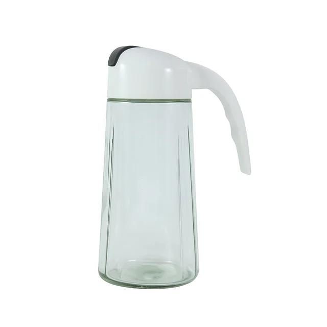 Glass Oil Bottle Dispenser 630ml – Automatic Lid & Drip-Free Pour