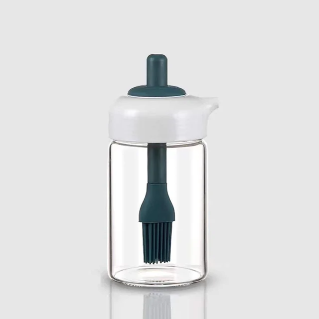 Glass Oil Dispenser with Brush – Borosilicate Kitchen Bottle | Own Hydrate