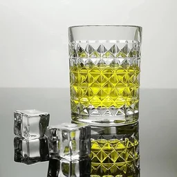 Glass Tumbler Set – Diamond-Cut 6 Pc Elegant Drinking Glasses | Serve Stellar