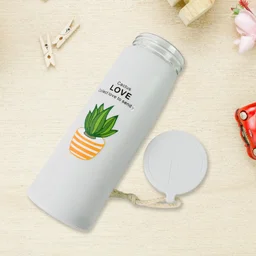 Glass Water Bottle – Leakproof 450ml Borosilicate | FitFuzion