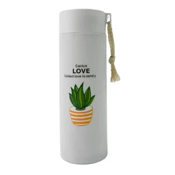 Glass Water Bottle – Leakproof 450ml Borosilicate | FitFuzion