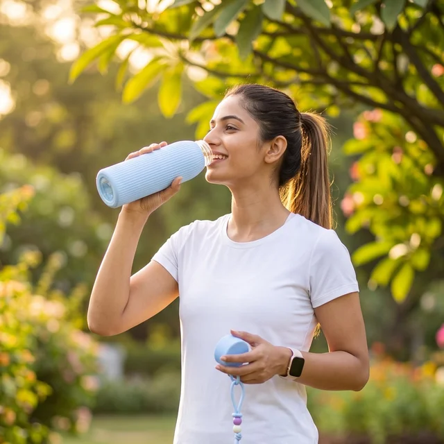 Glass Water Bottle – Stylish & Leakproof for Daily Use
