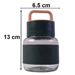 Glass Water Bottle – Stylish, Portable with Handle & Leather Sleeve