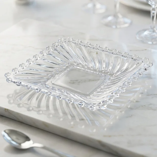 Glassware Serving Set – Elegant 12-Piece Snack & Dessert Plate Collection