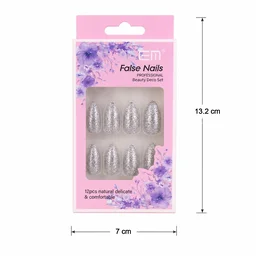 Glitter Press-On False Nails – Reusable Glossy Mix Designs