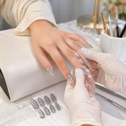 Glitter Press-On False Nails – Reusable Glossy Mix Designs