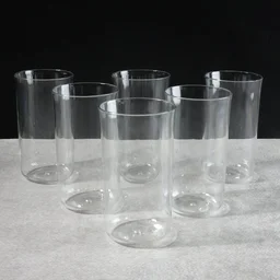 Glossy Plastic Glass Set – Durable 300ml Lightweight Tumblers (6 Pc)