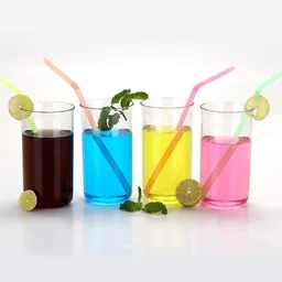 Glossy Plastic Glass Set – Durable 300ml Lightweight Tumblers (6 Pc)