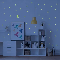 Glow in the Dark Wall Stickers – Star & Moon for Kids' Rooms | Gamevana