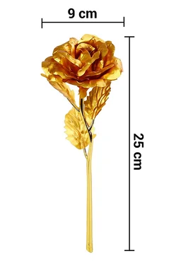 Gold Plated Artificial Rose – Eternal Love Decor Gift