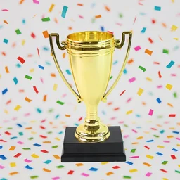Golden Birthday Trophy – Premium Plastic Award with Base
