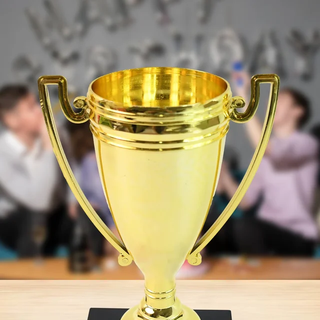 Golden Birthday Trophy – Premium Plastic Award with Base