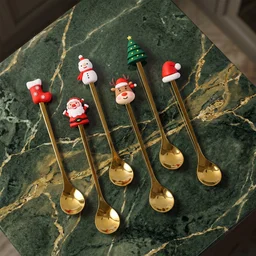Golden Cartoon Spoon Set – Stylish & Durable Tableware