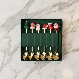 Golden Cartoon Spoon Set – Stylish & Durable Tableware