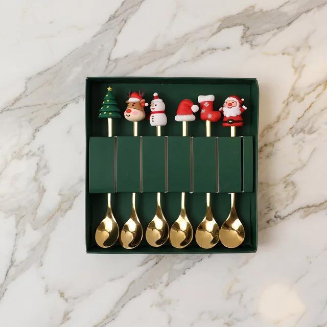 Golden Cartoon Spoon Set – Stylish & Durable Tableware