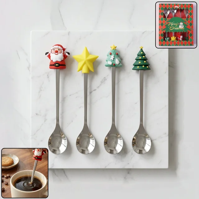 Golden Cartoon Spoon Set – Stylish & Durable Tableware for All