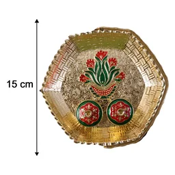 Golden Kumkum Kankavati Basket – Elegant Ritual Organizer