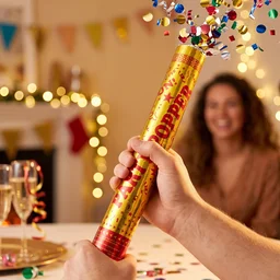 Golden Party Popper Confetti Cannon Shooter for Birthday and Celebr...