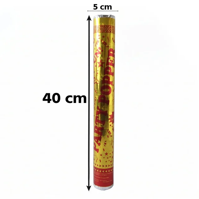 Golden Party Popper Confetti Cannon Shooter for Birthday and Celebr...
