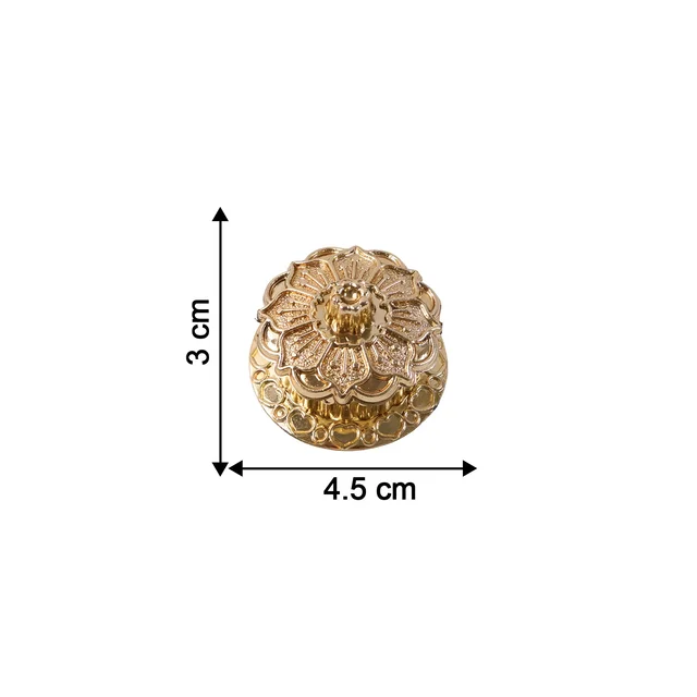 Golden Pooja Kankavati – Elegant Religious Storage Container