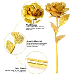 Golden Rose Decoration Set – Elegant 3-Piece Mix Color Display