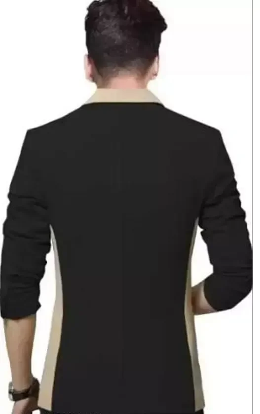 Men Solid Single Breasted Casual, Festive & Wedding Blazer Mo - M