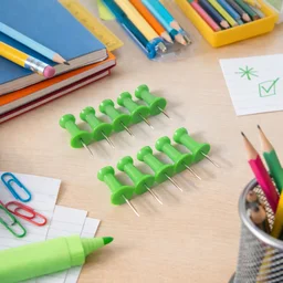 Green Push Pins – Strong Metal & Easy Grip for Notice Boards