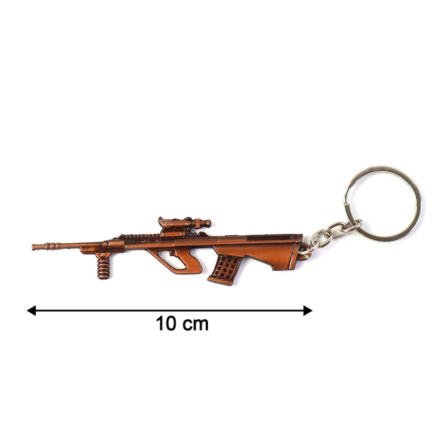 Gun Shape Keychain – Durable Metal Alloy with Antique Finish