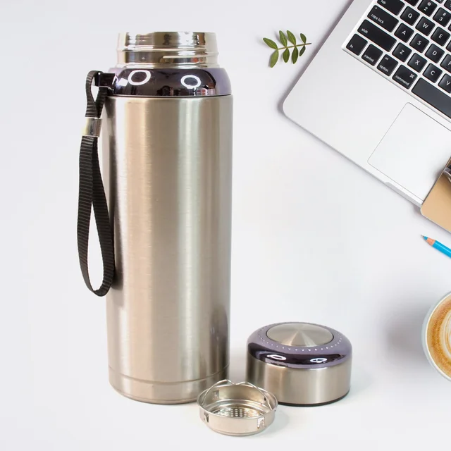 Gym Water Bottle 800ml Stainless Steel Insulated Leakproof Vacuum Flask (1 Pc)