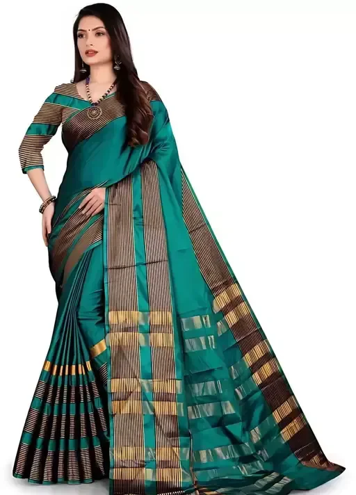 chanderi cotton saree Mo - Free Size