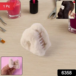 Hair Claw Clip – Plush, Non-slip Fluffy Hair Accessory