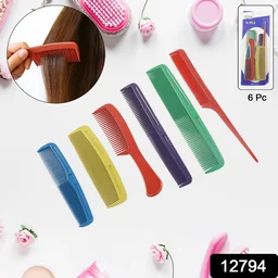 Hair Comb Set – 6-Piece Assorted Styling & Detangling Combs