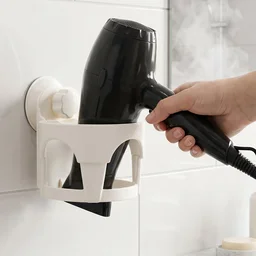 Hair Dryer Holder – Easy Bathroom Storage with Suction Cup
