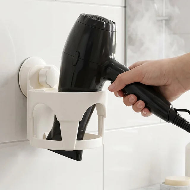 Hair Dryer Holder – Easy Bathroom Storage with Suction Cup