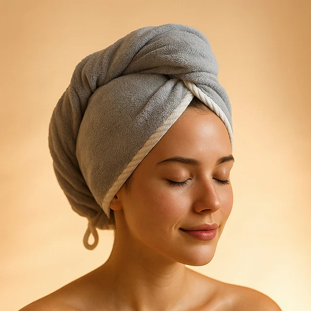 Hair Drying Towel Wrap – Quick Dry Microfiber Turban | Calm & Curl