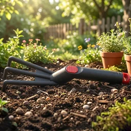 Hand Garden Cultivator Rake – Lightweight Soil Loosening Tool