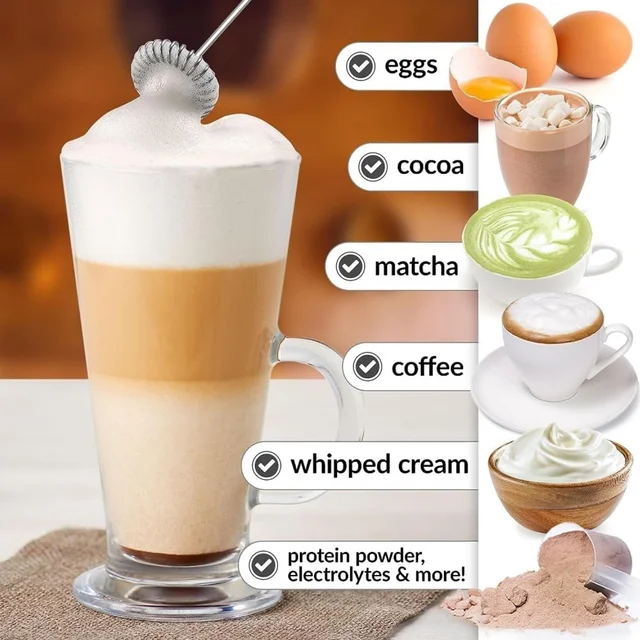 Handheld Milk Frother Blender – Quick & Compact Beverage Mixer