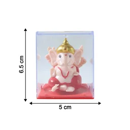 Hand-Moving Small Ganesha Idol – Vibrant Red & Gold Decor