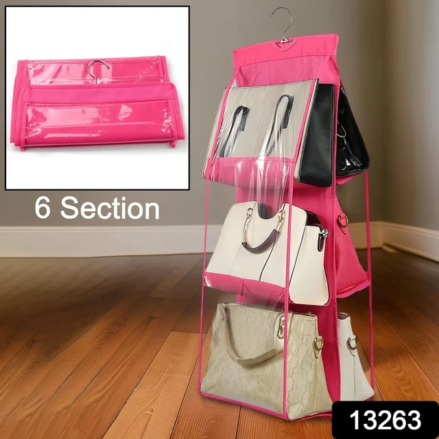 Hanging Purse Organizer – 6 Pockets Wardrobe Storage | Organivo