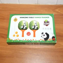Hanging Table Tennis Trainer Set – Kids Indoor Paddle with Panda Design
