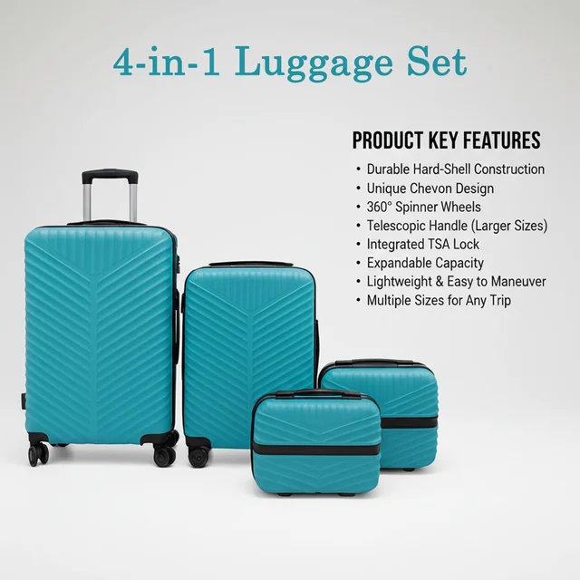 Hard Shell Luggage Set – Durable & Lightweight Travel Bags