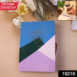 Hardcover Ruled Notebook – 200 Pages with Calendar, 21x15 cm