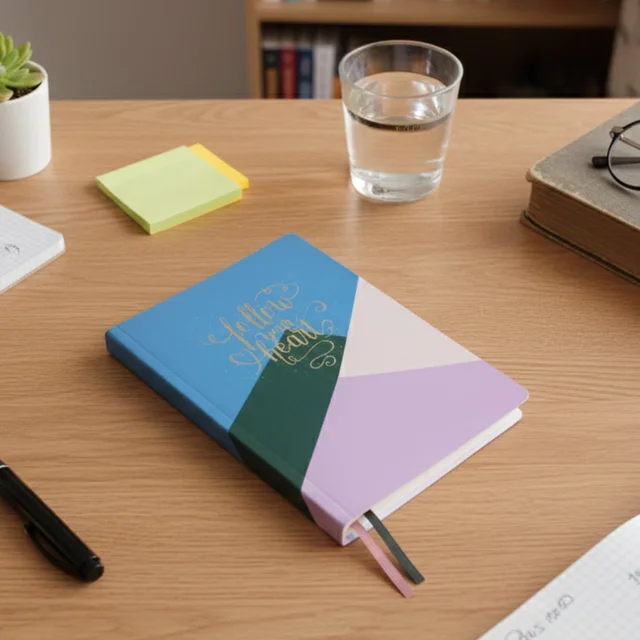 Hardcover Ruled Notebook – 200 Pages with Calendar, 21x15 cm