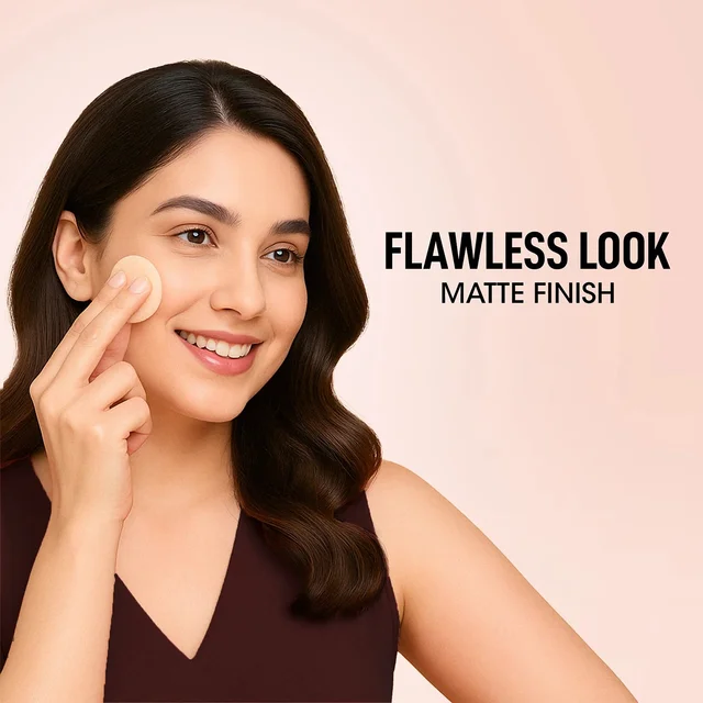 Hazelnut Compact Powder – Flawless Matte Finish with Nourishing Care